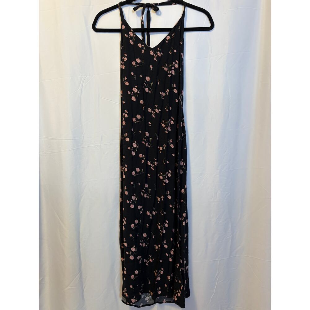 Reformation Floral Maxi Dress Black Sz XS